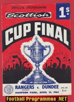 Dundee v Glasgow Rangers 1964 – Scotland Cup Final 64