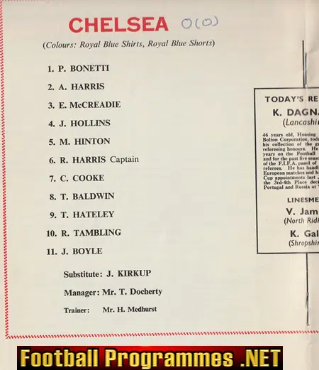 Chelsea v Tottenham 1967 – FA Cup Final Wembley