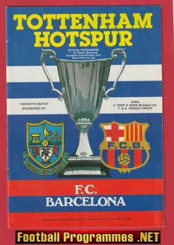 Tottenham Hotspur v Barcelona 1982 - European CWC Semi Final