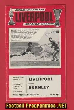 Liverpool v Burnley 1974