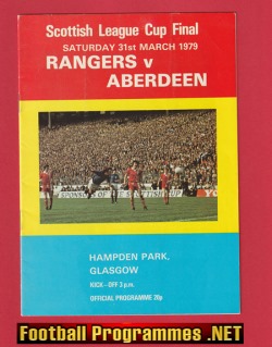 Aberdeen v Glasgow Rangers 1979 – Scottish League Cup Final