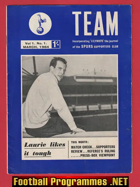 Tottenham Hotspur Lilywhite Journal Football Programme 1964 – V1