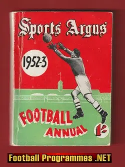 Sports Argus Football Annual 1952 - 1953