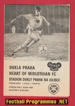 Dukla Prague v Heart of Midlothian 1986 - Hearts Czech Fairs Cup