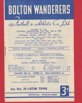 Bolton Wanderers v Luton Town 1955