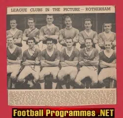 Rotherham United Football Club Multi Autographed SIGNED 1950s