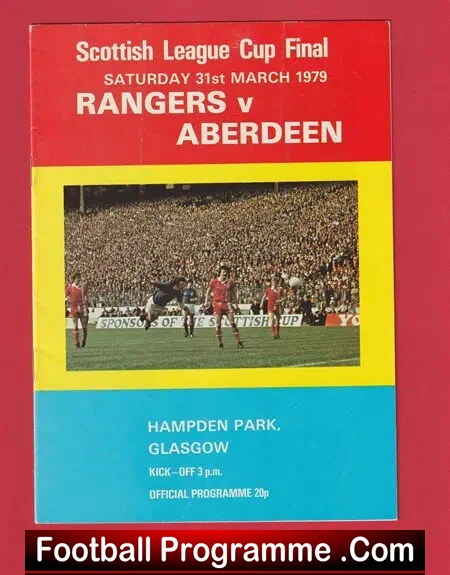 Aberdeen v Glasgow Rangers 1979 – Scottish League Cup Final