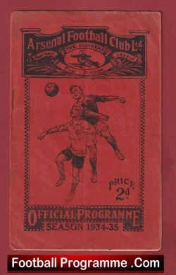 Arsenal v Derby County 1935 – SIGNED Douglas Dally Duncan