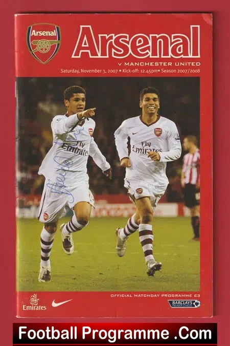 Arsenal v Manchester United 2007 – Signed David Dein Club Owner