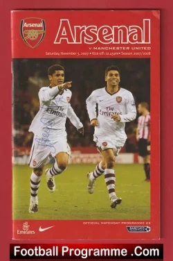 Arsenal v Manchester United 2007 – Signed David Dein Club Owner