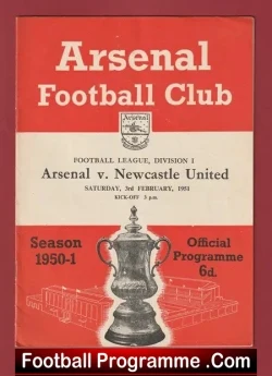 Arsenal v Newcastle United 1951