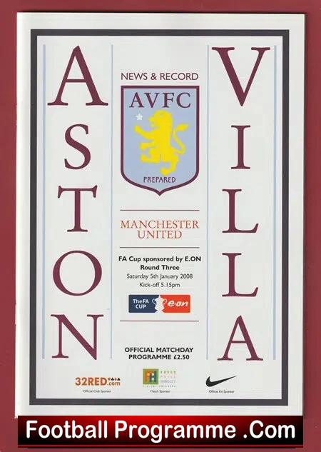 Aston Villa v Manchester United 2008 – FA Cup