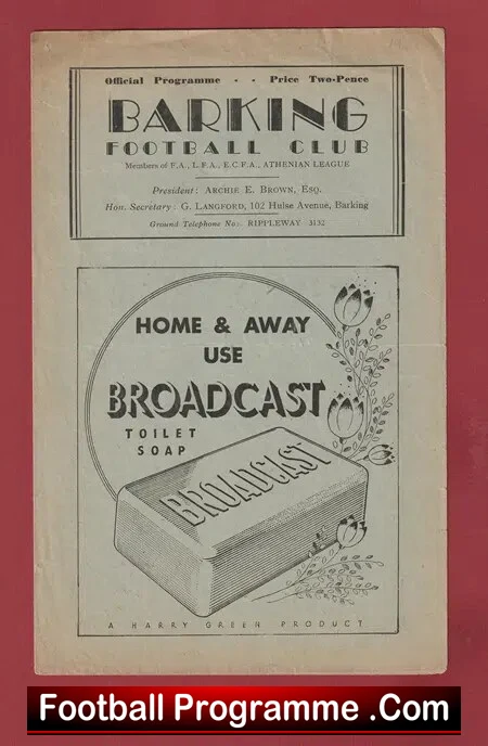 Barking v Bromley 1940s ?