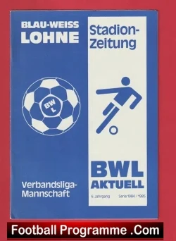 Blau Weiss Lohne v West Ham United 1984 - Germany - football programme