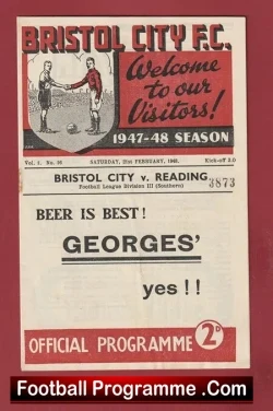 Bristol City v Reading 1948
