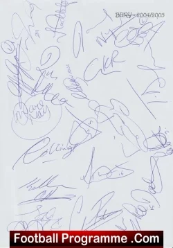 Bury Football Club Multi Signed Autograph 2004 2005 - football programme