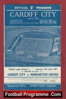 Cardiff City v Manchester United 1957 – Man Utd