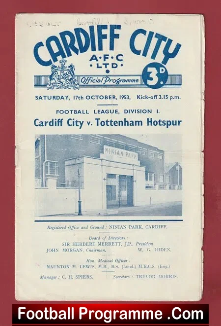 Cardiff City v Tottenham 1953