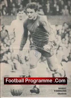 Chelsea Bobby Tambling Autograph Signed Picture 1960s - football memorabilia