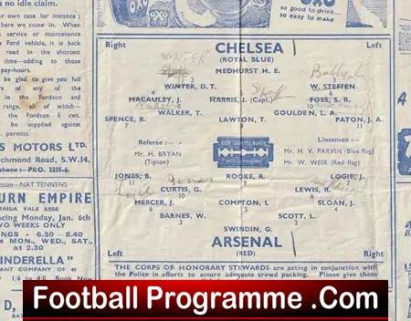 Chelsea v Arsenal 1947 - 1940's