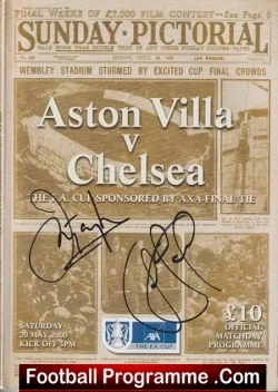 Chelsea v Aston Villa 2000 – FA Cup Final at Wembley SIGNED