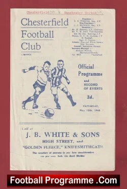 Chesterfield v Manchester United 1945 War Time Issue Semi Final