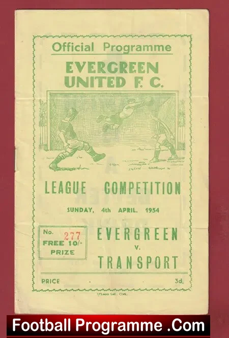 Evergreen United v Transport 1954 – Ireland