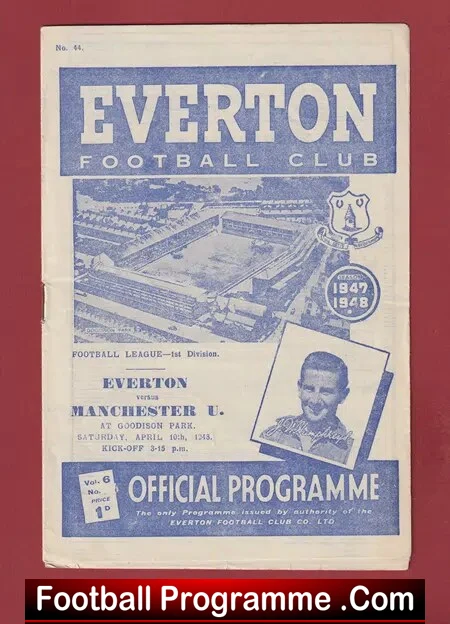 Everton v Manchester United 1948 – 40s Programmes