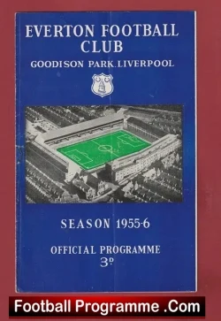 Everton v Manchester United 1955 - Man Utd - football programme