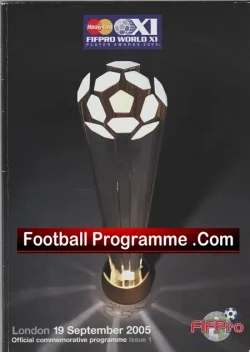 FIFA Pro World Footballer Awards 2005 - Ronaldo - Rooney Zidane - football programme