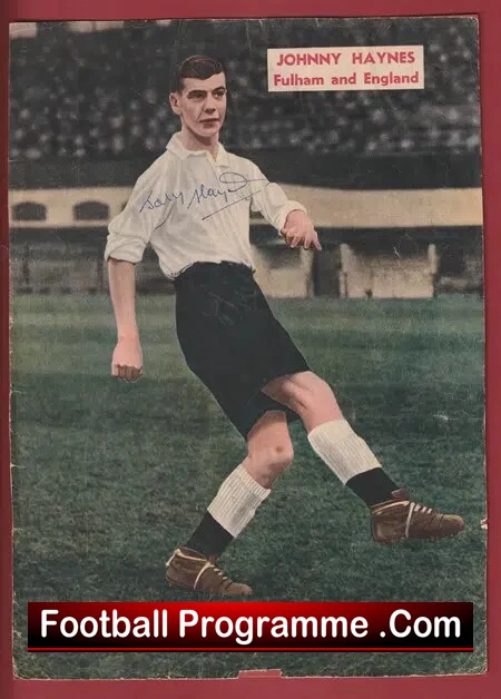 Fulham Johnny Haynes Autographed Signed Picture - 1950's