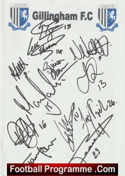 Gillingham Football Club Multi Signed Autographed 2002 - 2003 - football programme