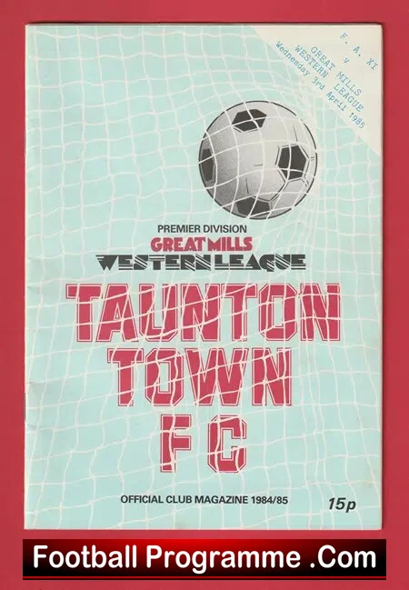 Great Mills v FA XI 1985 – At Taunton Town