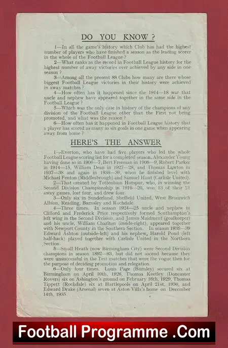 Grimsby Town v Barnsley 1945 - War Time Programme