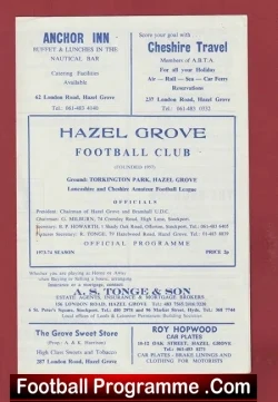 Hazel Grove v Old Urmstonians 1973 – Urmston Team