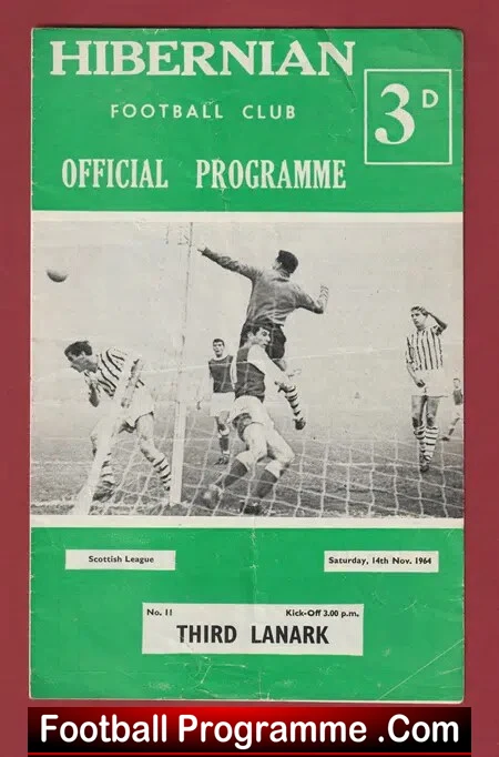 Hibernian Hibs v Third Lanark 1964 – Scottish