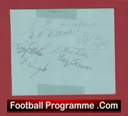 Hitchin Town + Sutton United Multi Autographed SIGNED 1950s - football programme