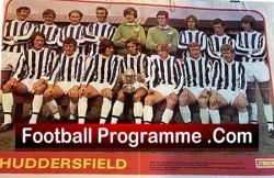 Huddersfield Town Football Club Multi Signed Poster 1970's - football programme