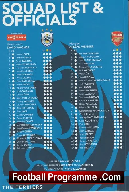 Huddersfield Town v Arsenal 2018 - Arsene Wenger Last Match