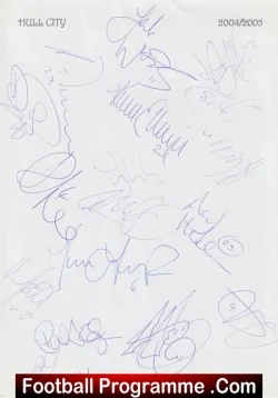 Hull City Football Club Multi Signed Autograph 2004/05 - football programme