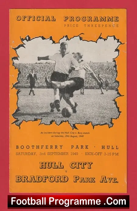 Hull City v Bradford Park Avenue 1949