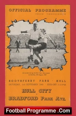 Hull City v Bradford Park Avenue 1949
