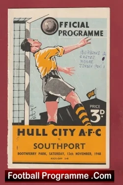 Hull City v Southport 1948 – 1940’s