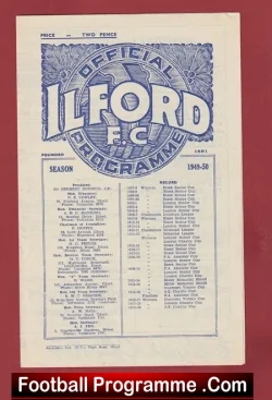 Ilford v Clapton 1949 – Essex Thameside Trophy Replay