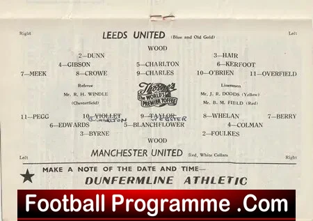 Leeds United v Manchester United 1957 - Man Utd 57