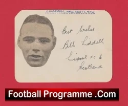 Liverpool Football Club Billy Liddell Autographed Signed Picture - football memorabilia