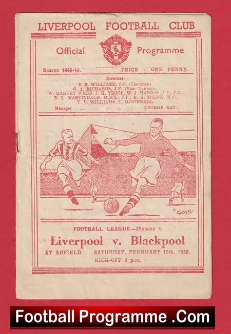 Liverpool v Blackpool 1949 – 1940s