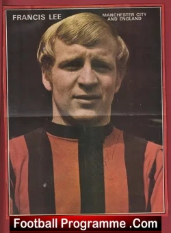 Manchester City Francis Lee Signed Autographed Picture 1970's - football memorabilia