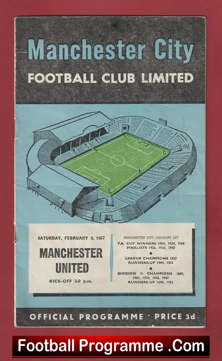 Manchester City v Manchester United 1957 – 57 Man Utd