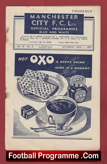 Manchester City v Portsmouth 1947 – 1940’s